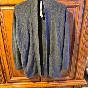 lululemon athletica Gray Merino Wool-Blend Ribbed Sweater